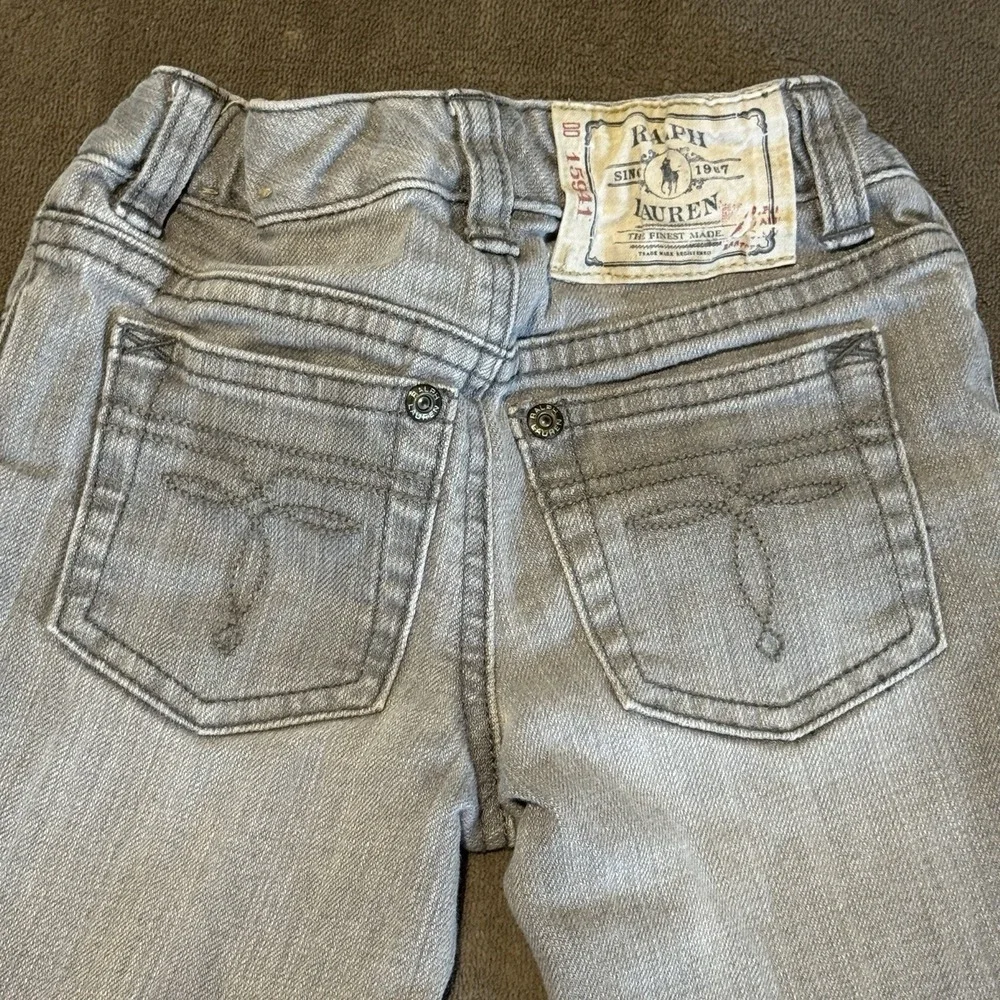Ralph Lauren Boys' Smoke Grey Distressed Skinny Jeans 4 T